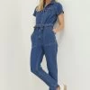 FatFace Blue Imogen Short Sleeve Boilersuit
