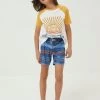 FatFace Blue Stripe Swim Shorts