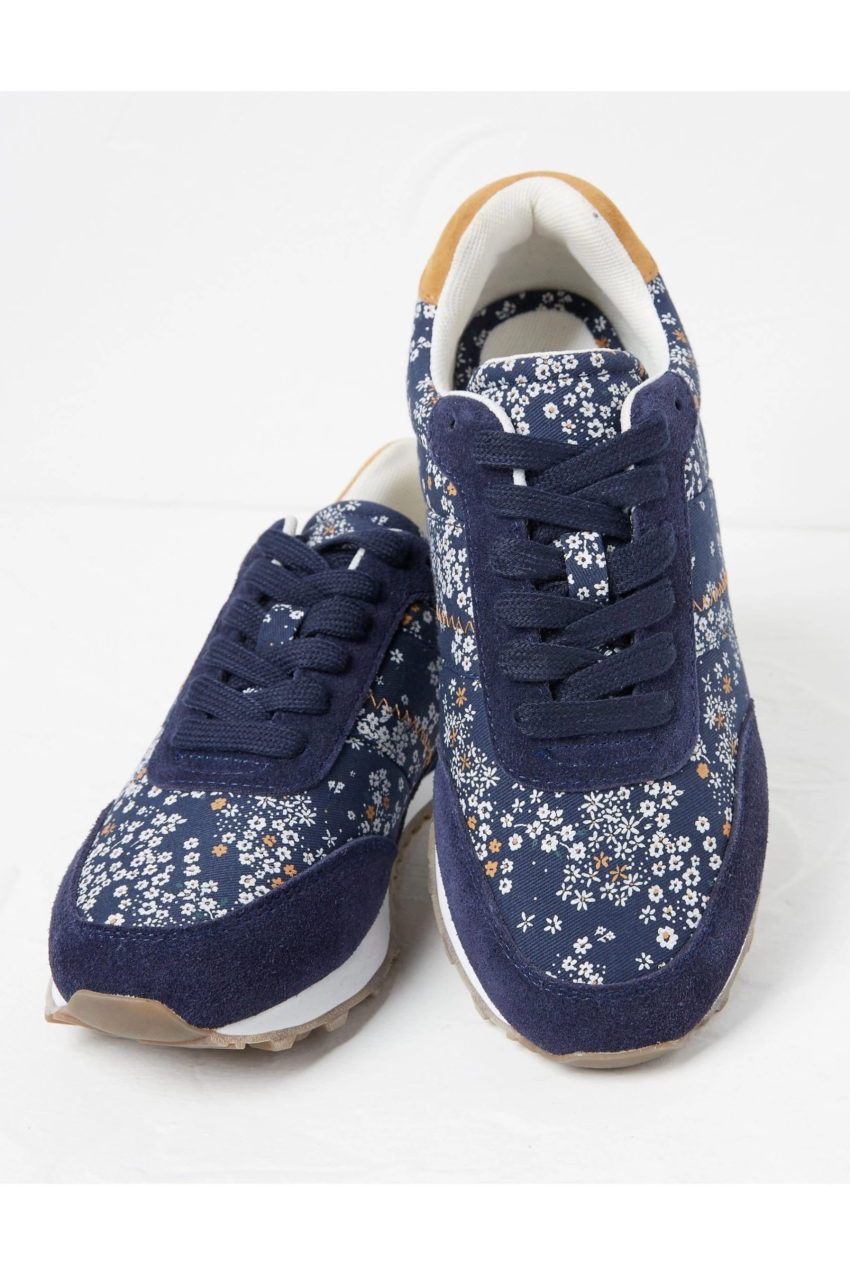 FatFace Blue Georgia Floral Trainers 2 FatFace Blue Georgia Floral Trainers - Image 2