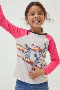 FatFace Natural Bunny Graphic T-Shirt