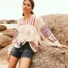 FatFace Natural Ida Embroidered Blouse