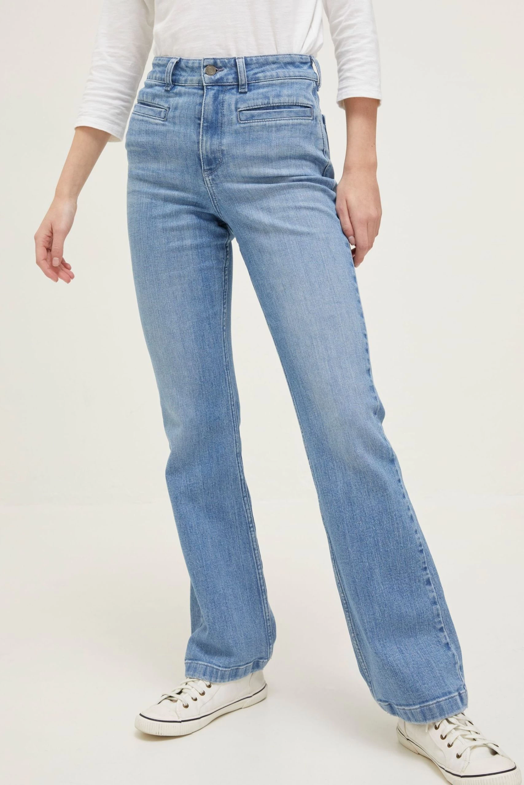 FatFace Blue Fly Flare Jeans 1 FatFace Blue Fly Flare Jeans