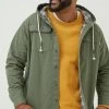 FatFace Green Walcot Hooded Overshirt