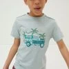 FatFace Green Land Rover Graphic T-Shirt