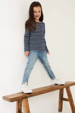 FatFace Blue Breton Stripe T-Shirt