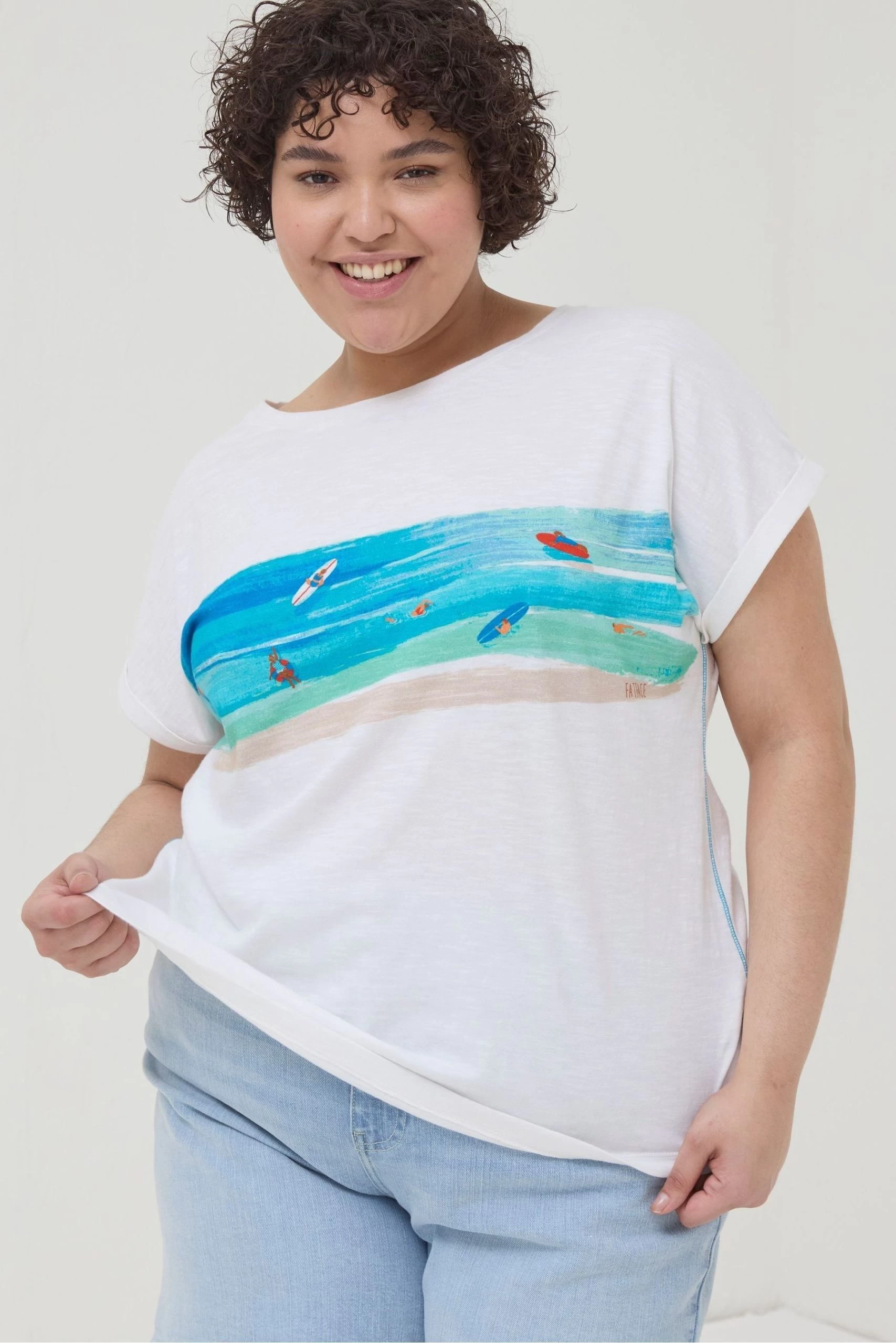 FatFace Natural Surf Graphic T-Shirt 4 FatFace Natural Surf Graphic T-Shirt - Image 4