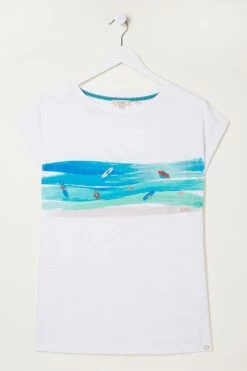 FatFace Natural Surf Graphic T-Shirt 9 FatFace Natural Surf Graphic T-Shirt -Fashion Clothing Store 547274s5