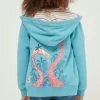 FatFace Blue Flamingo Zip Hoodie