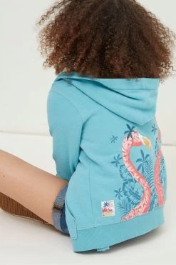 FatFace Blue Flamingo Zip Hoodie 5 FatFace Blue Flamingo Zip Hoodie -Fashion Clothing Store 549143s3