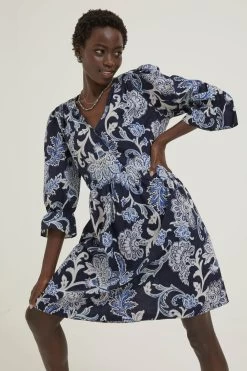 FatFace Blue Maddox Palace Floral Dress