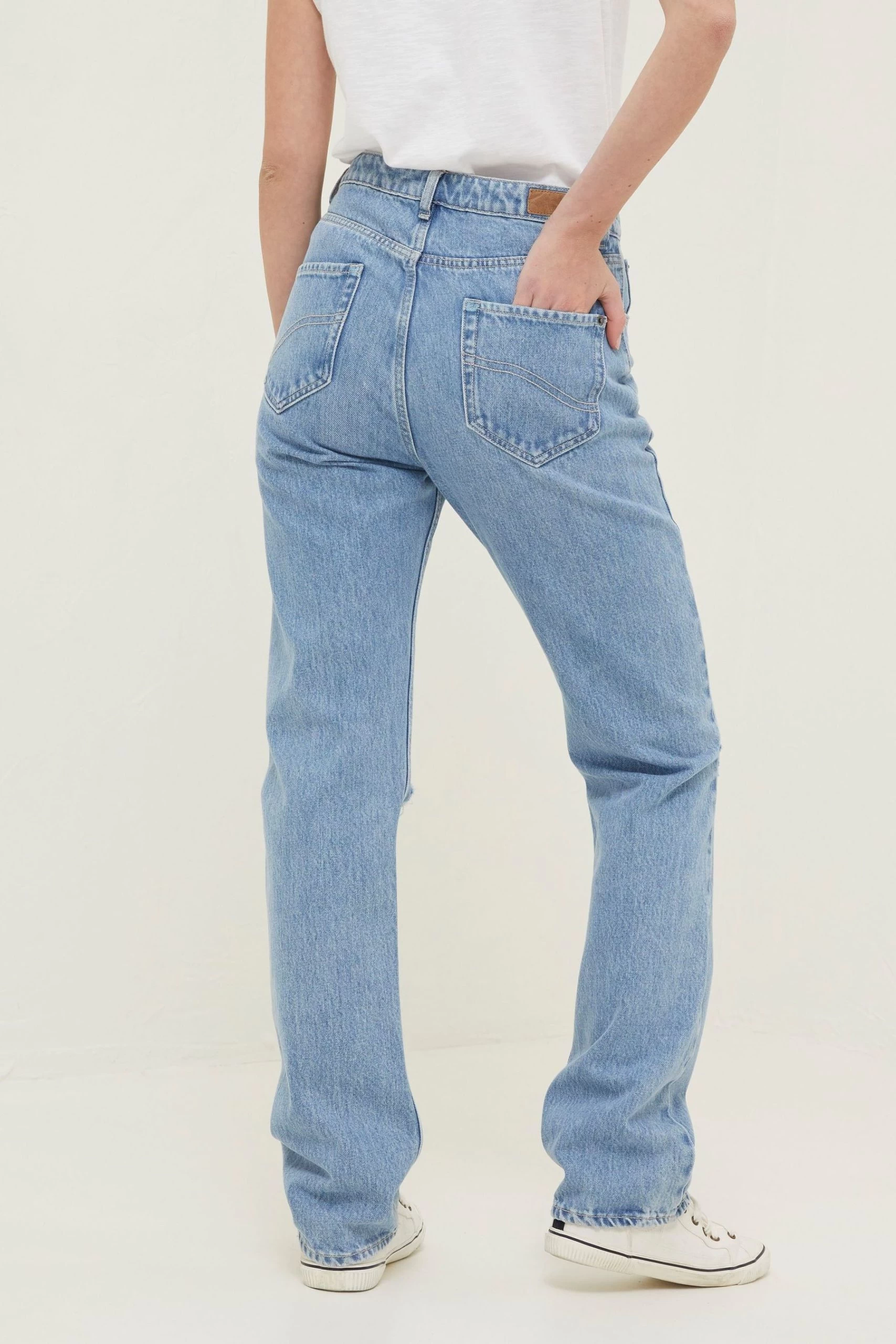 FatFace Blue Sutton Rip Detail Jeans 2 FatFace Blue Sutton Rip Detail Jeans - Image 2