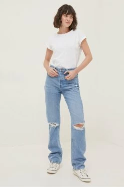 FatFace Blue Sutton Rip Detail Jeans 8 FatFace Blue Sutton Rip Detail Jeans -Fashion Clothing Store 621135s3