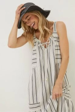 FatFace Natural Tulum Stripe Midi Dress 9 FatFace Natural Tulum Stripe Midi Dress -Fashion Clothing Store 698877s4
