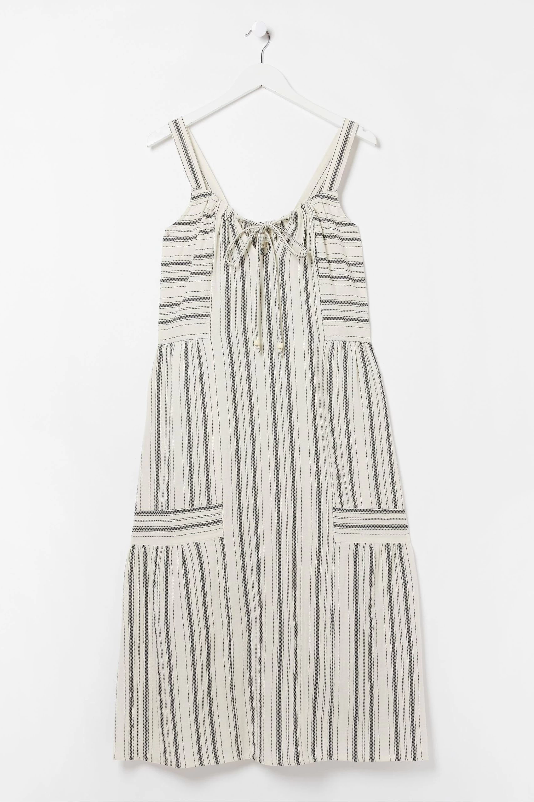FatFace Natural Tulum Stripe Midi Dress 6 FatFace Natural Tulum Stripe Midi Dress - Image 6