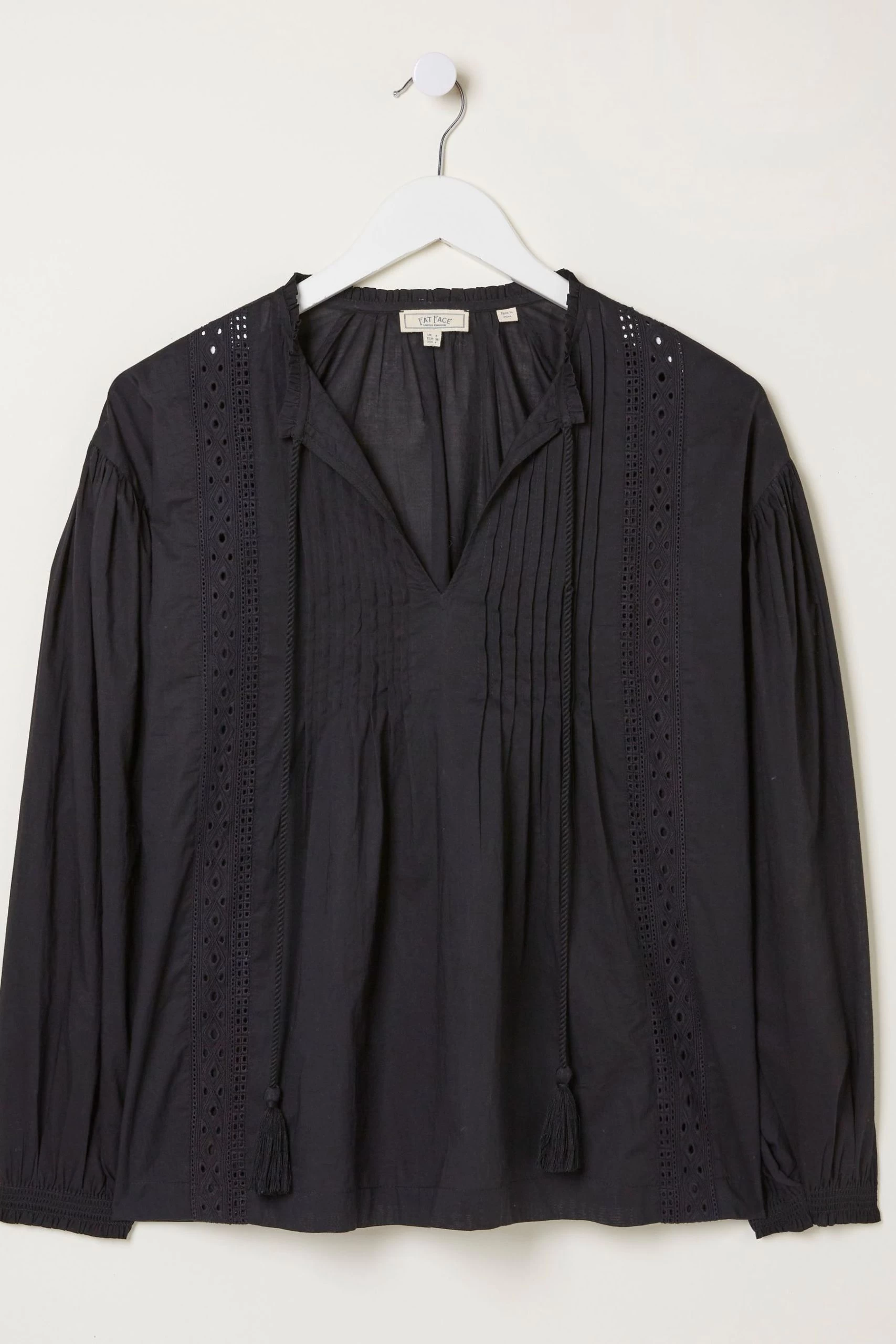 FatFace Black Freya Lace Blouse 6 FatFace Black Freya Lace Blouse - Image 6