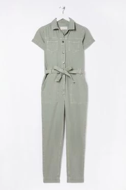 FatFace Green Imogen Short Sleeve Boilersuit -Fashion Clothing Store 879842s6
