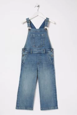 FatFace Blue Wide Leg Dunagarees