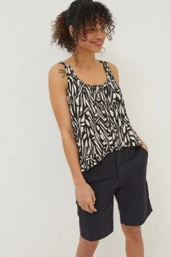 FatFace Flora Paint Stroke Black Vest