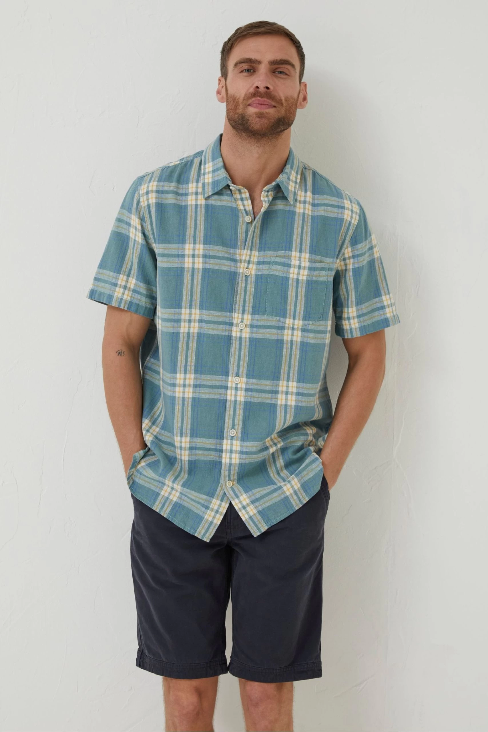 FatFace Blue Braddock Check Shirt 2 FatFace Blue Braddock Check Shirt - Image 2