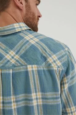FatFace Blue Braddock Check Shirt 9 FatFace Blue Braddock Check Shirt -Fashion Clothing Store A81 997s5