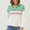 FatFace Green Colourblock Relaxed Airlie Sweat