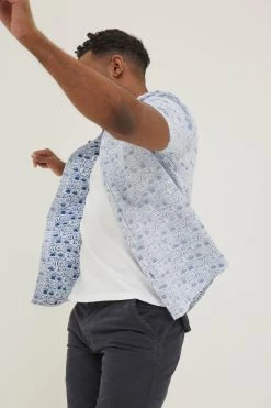 FatFace Blue Vintage Tile Print Shirt 7 FatFace Blue Vintage Tile Print Shirt -Fashion Clothing Store A81976s3