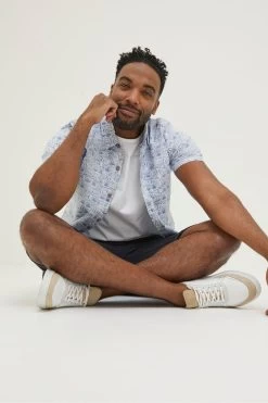 FatFace Blue Vintage Tile Print Shirt 8 FatFace Blue Vintage Tile Print Shirt -Fashion Clothing Store A81976s4