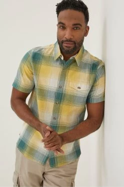 FatFace Green Ombre Check Shirt