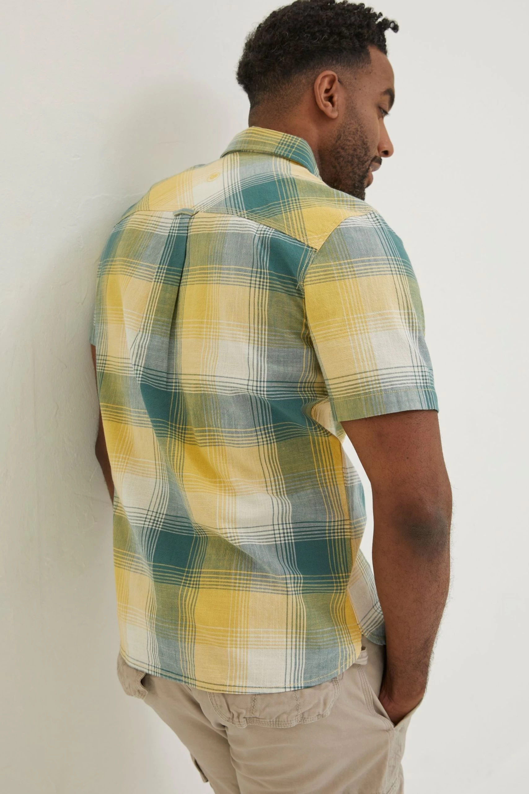 FatFace Green Ombre Check Shirt 2 FatFace Green Ombre Check Shirt - Image 2