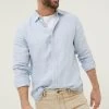 FatFace Blue Stripe Linen Shirt