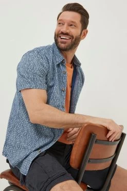 FatFace Blue Shell Print Shirt