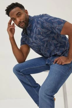 FatFace Blue Hibiscus Print Shirt 10 FatFace Blue Hibiscus Print Shirt -Fashion Clothing Store A82130s5