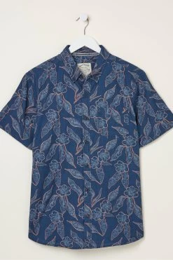 FatFace Blue Hibiscus Print Shirt 11 FatFace Blue Hibiscus Print Shirt -Fashion Clothing Store A82130s6