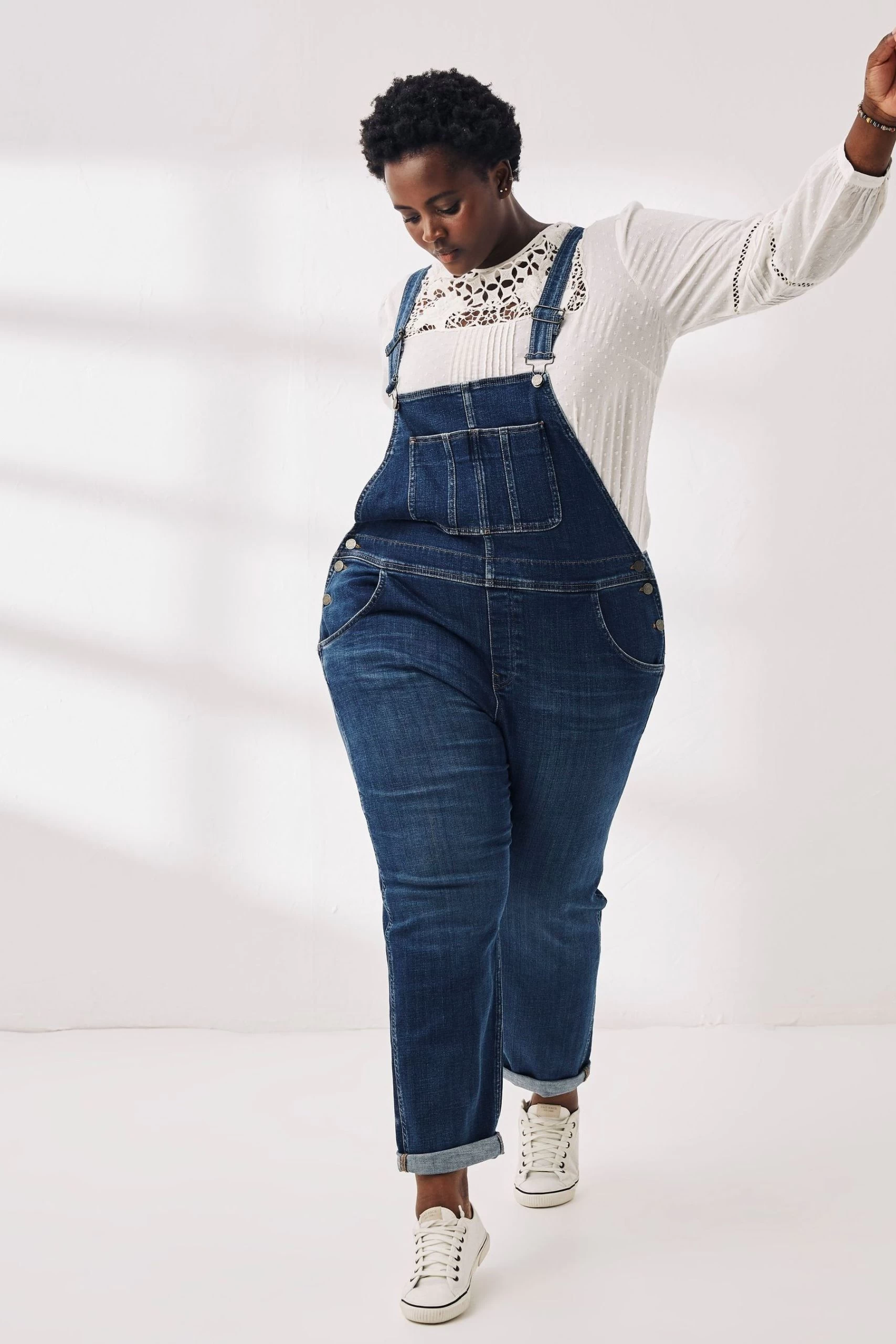 FatFace Lewes Denim Dungarees 3 FatFace Lewes Denim Dungarees - Image 3