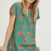 FatFace Green Piper Bali Blooms Blouse