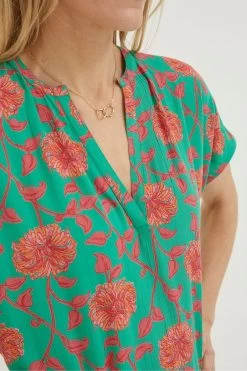 FatFace Green Piper Bali Blooms Blouse -Fashion Clothing Store BC3 011s3