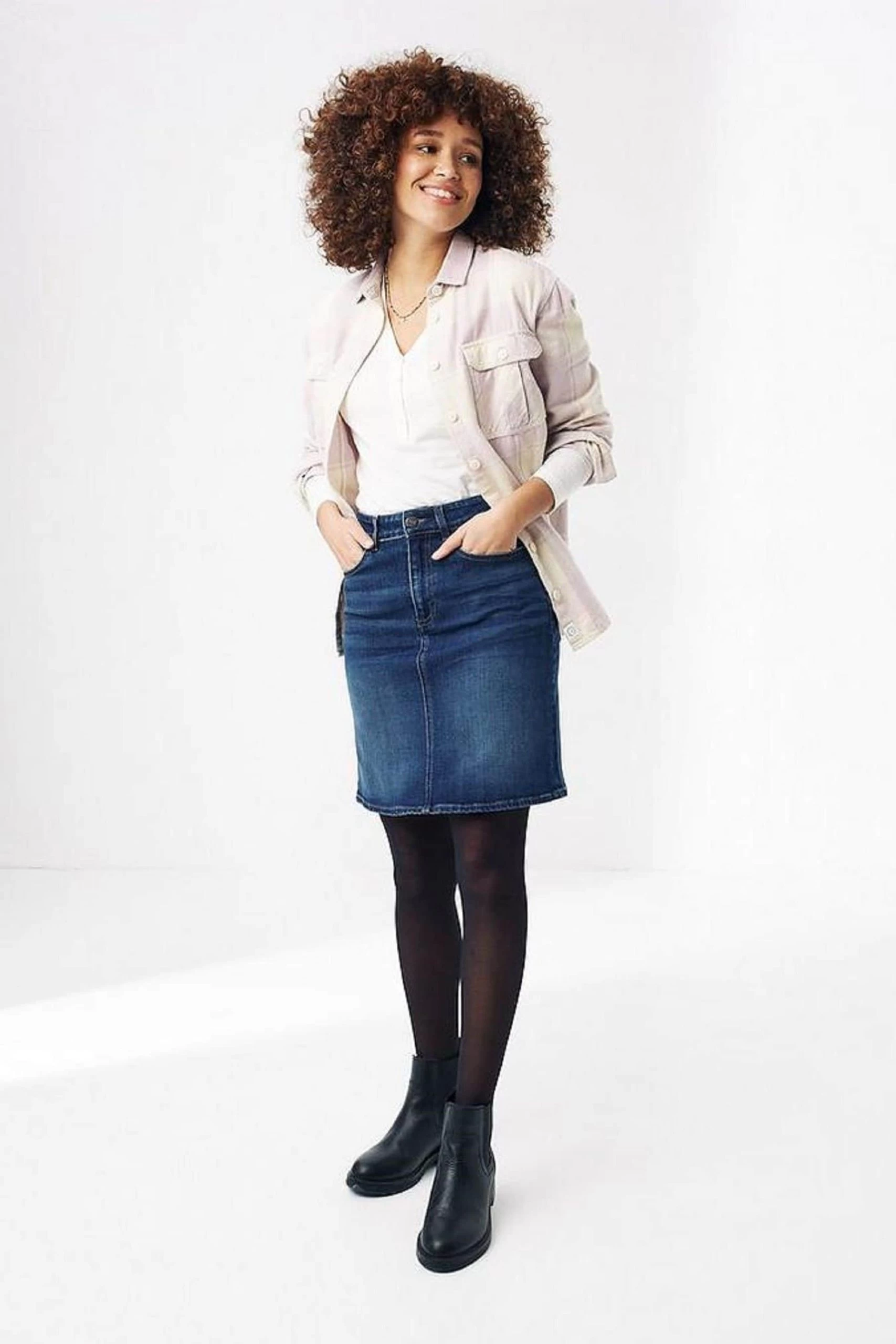 FatFace Blue Hope Denim Skirt 1 FatFace Blue Hope Denim Skirt