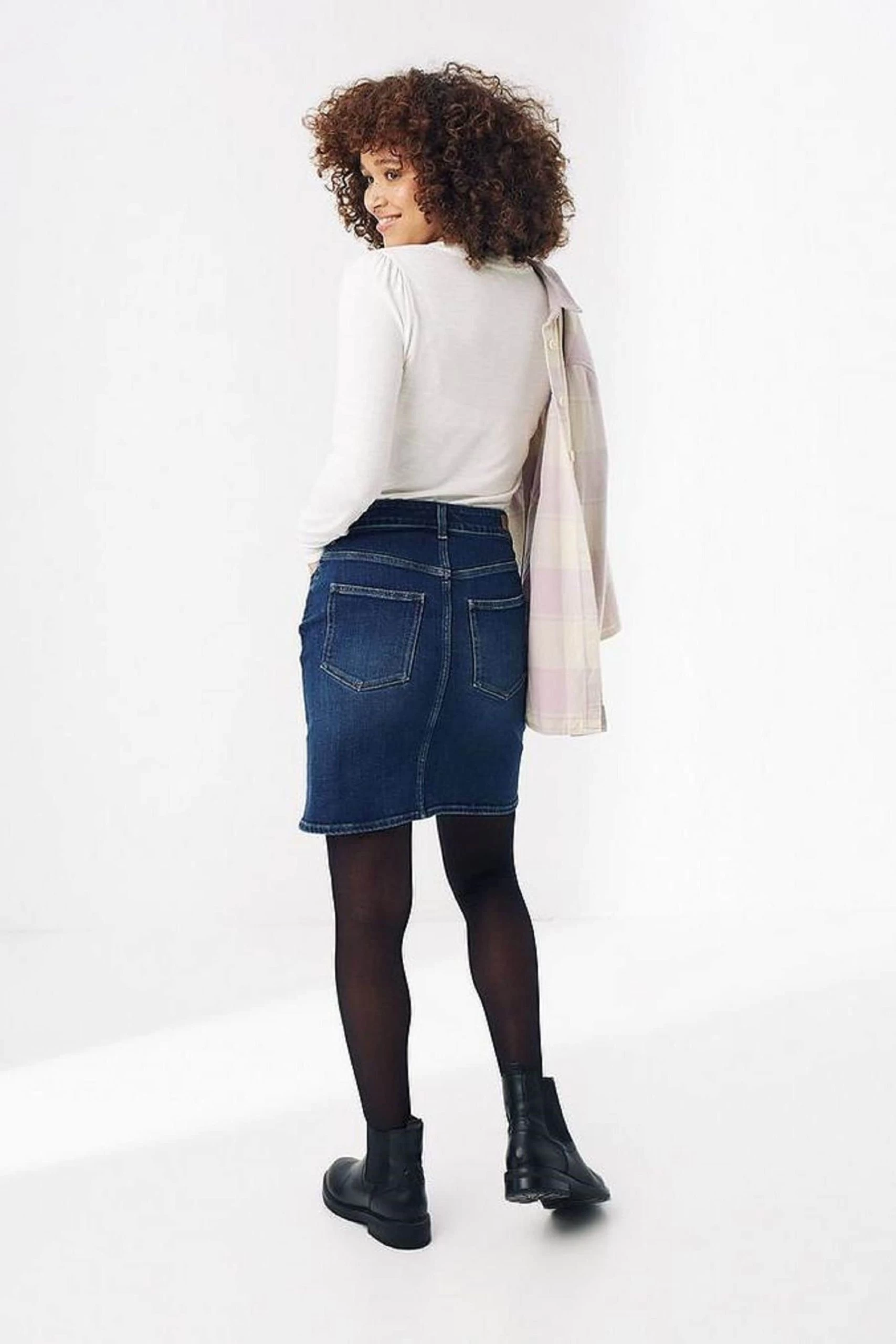 FatFace Blue Hope Denim Skirt 2 FatFace Blue Hope Denim Skirt - Image 2