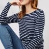 FatFace Blue Organic Cotton Breton T-Shirt