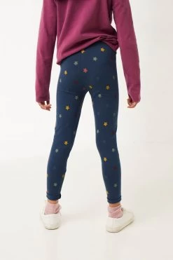 FatFace Blue Star Stripe Leggings 2 Pack -Fashion Clothing Store C40270s3