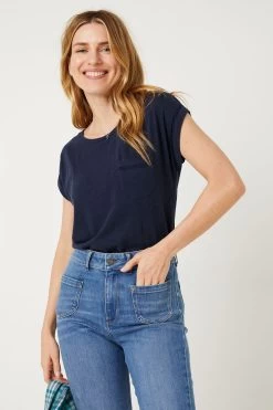 FatFace Blue Ivy Lace T-Shirt