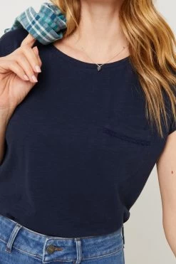 FatFace Blue Ivy Lace T-Shirt -Fashion Clothing Store C42022s3