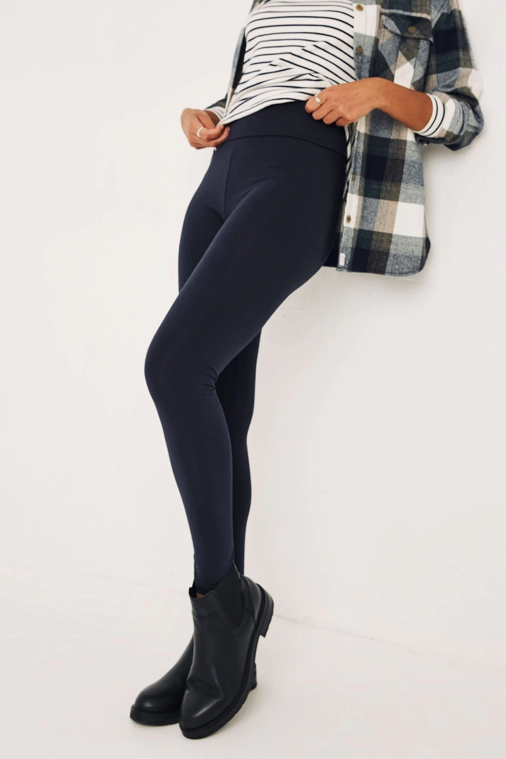 FatFace Blue Meribel High Rise Leggings 1 FatFace Blue Meribel High Rise Leggings