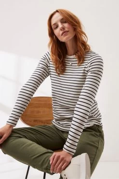 FatFace Natural Organic Cotton Breton T-Shirt