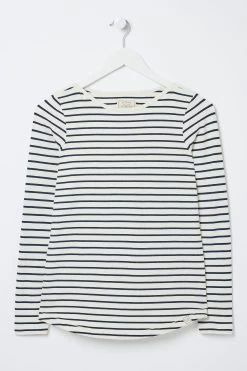 FatFace Natural Organic Cotton Breton T-Shirt -Fashion Clothing Store C97461s5