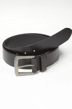 FatFace Italian Leather Black Belt