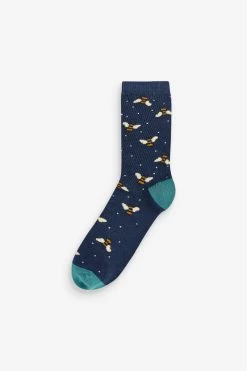 FatFace Blue Bee Socks 3 Pack -Fashion Clothing Store D36205s3