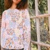 FatFace Natural Fran Meadow Patch Shirred Top