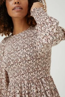 FatFace Fran Brown Meadow Spring Shirred Top 9 FatFace Fran Brown Meadow Spring Shirred Top -Fashion Clothing Store D57 532s4