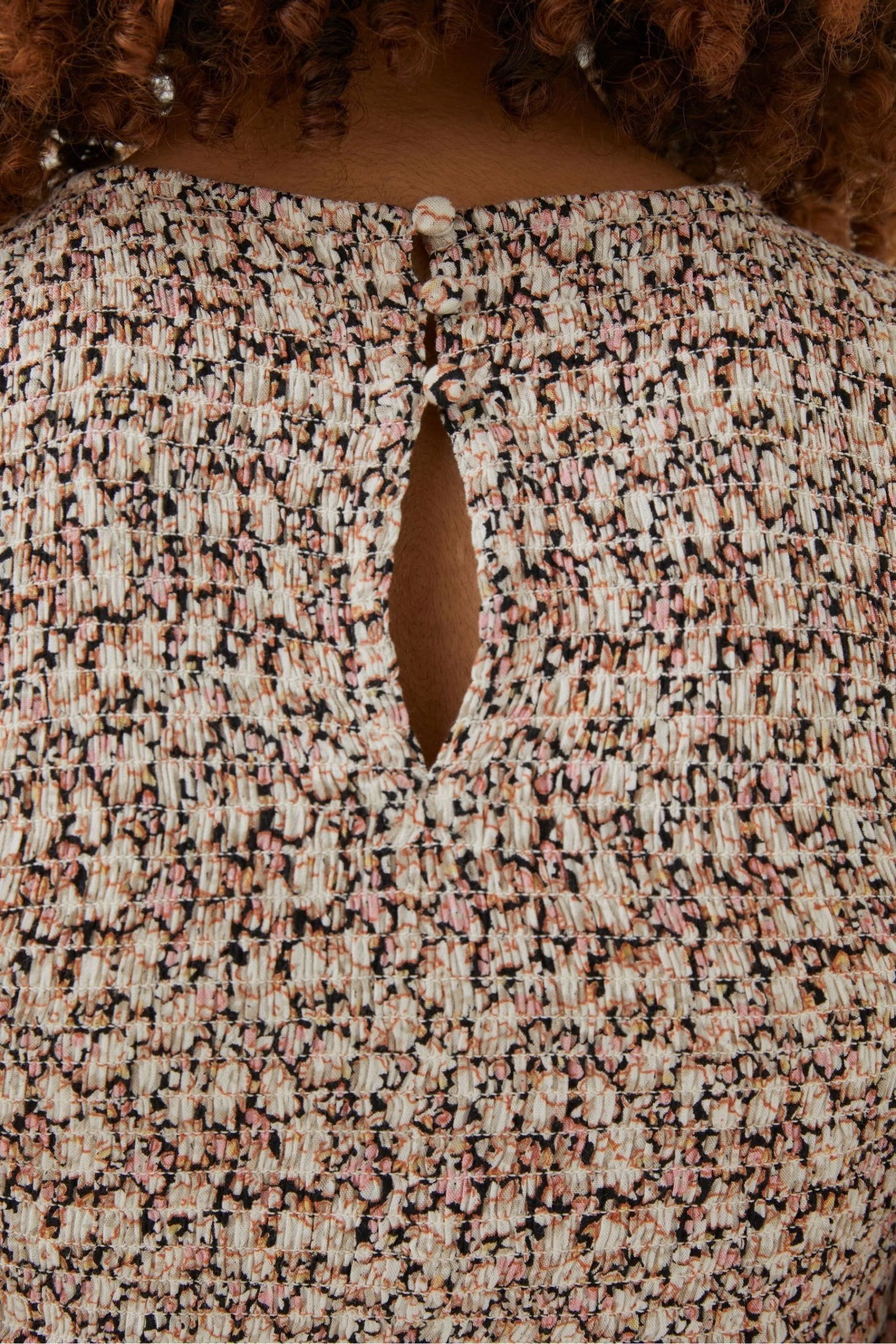 FatFace Fran Brown Meadow Spring Shirred Top 5 FatFace Fran Brown Meadow Spring Shirred Top - Image 5